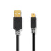 Nedis USB Cable - USB 2.0, USB-A Male, USB Mini-B 5 pin Male, Anthracite - Window Box