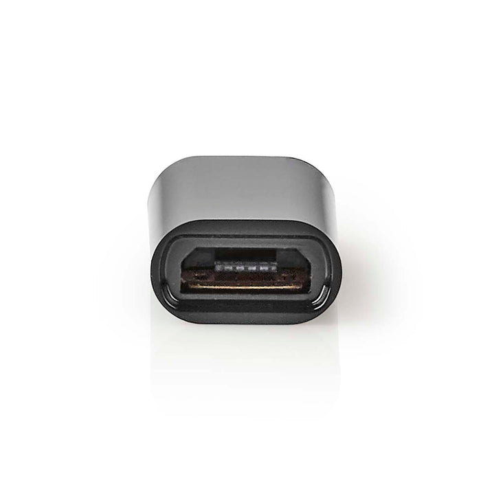 Nedis USB Adapter - USB 2.0, USB-C Male, USB Micro-B Female, Anthracite - Box