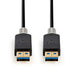 Nedis USB Cable - USB 3.2 Gen 1, USB-A Male, USB-A Male, Anthracite - Box