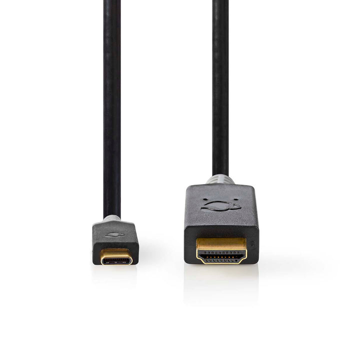 Nedis USB Adapter - USB 3.2 Gen 1, USB-C Male, HDMI Connector, Anthracite - Box