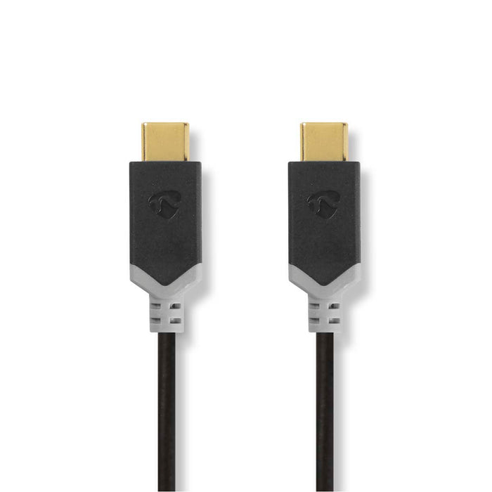 Nedis USB Cable - USB 3.2 Gen 1, USB-C Male, USB-C Male, Black - Box