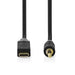 Nedis USB Adapter - USB 2.0, USB-C Male, 3.5 mm Male, Black - Box