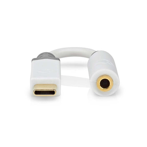 Nedis USB Adapter - USB 2.0, USB-C Male, 3.5 mm Female, White - Box