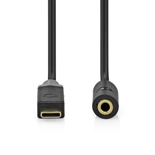 Nedis USB Adapter - USB 2.0, USB-C Male, 3.5 mm Female, Black - Box