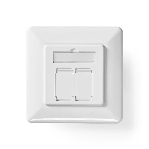 Nedis Network Wall Box - In-Wall, 2 port(s), CAT6, White - Box