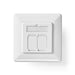 Nedis Network Wall Box - In-Wall, 2 port(s), CAT6, White - Box