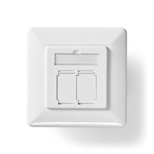 Nedis Network Wall Box - In-Wall, 2 port(s), CAT6a, White - Box