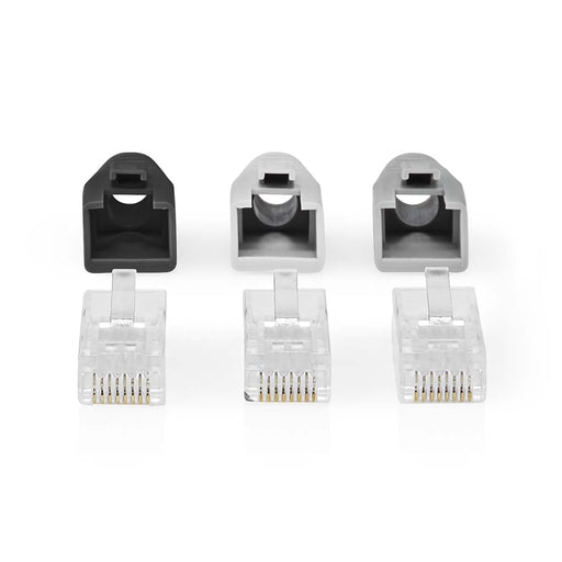 Nedis RJ45 Connector - RJ45 Pass Through, Solid/Stranded UTP CAT6, Straight, Black / Grey / White - Box