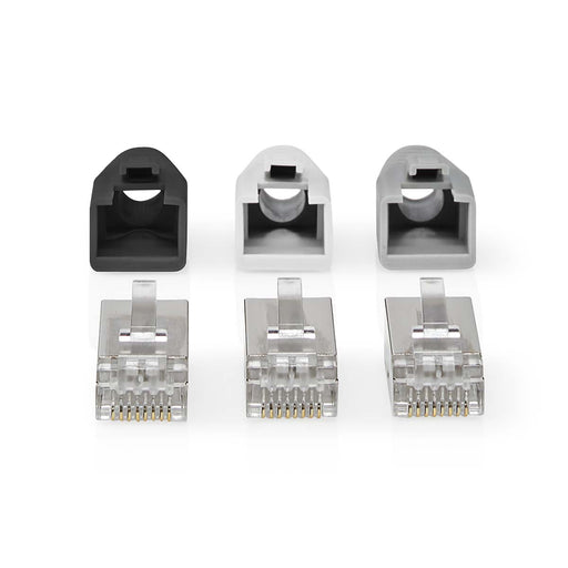 Nedis RJ45 Connector - RJ45 Pass Through, Solid/Stranded FTP CAT6, Straight, Black / Grey / White - Box