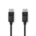 Nedis DisplayPort Cable - DisplayPort Male, DisplayPort Male, 4K@60Hz, Black - Box