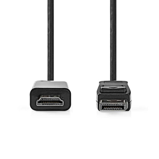 Nedis DisplayPort Cable - DisplayPort Male, HDMI Connector, 4K@30Hz, Black - Box