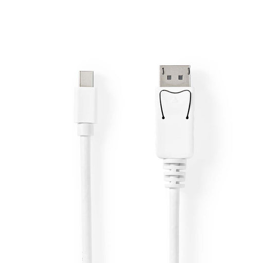 Nedis Mini DisplayPort Cable - DisplayPort 1.4, Mini DisplayPort Male, DisplayPort Male, White - Blister