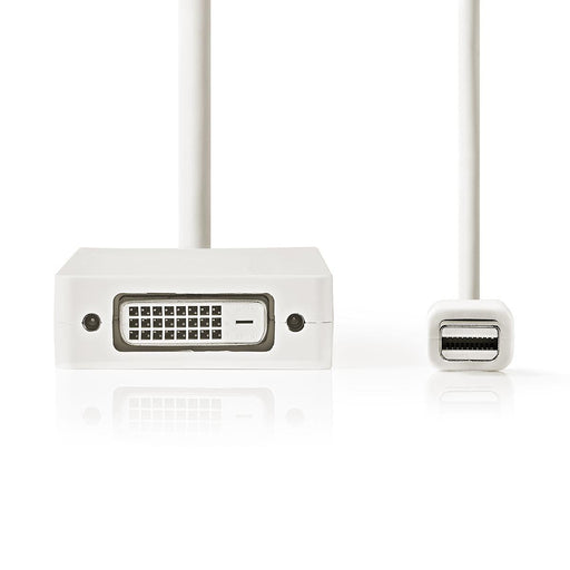 Nedis Mini DisplayPort Cable - DisplayPort 1.2, Mini DisplayPort Male, DVI-D 24+1-Pin Female / HDMI Input / VGA Female, White - Blister