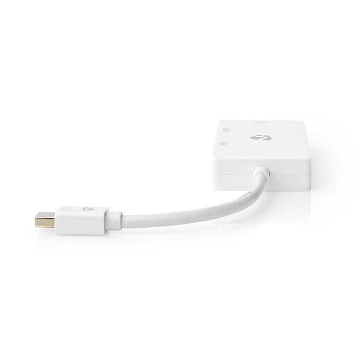 Nedis DisplayPort Adapter - Mini DisplayPort Male, DVI-D 24+1-Pin Female / HDMI Female / VGA Female, 4K@60Hz, White - Box