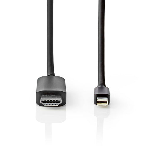 Nedis Mini DisplayPort Cable - DisplayPort 1.4, Mini DisplayPort Male, HDMI Connector, Black - Blister