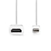 Nedis Mini DisplayPort Cable - DisplayPort 1.2, Mini DisplayPort Male, HDMI Output, White - Box