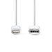 Nedis Lightning Cable - USB 2.0, Apple Lightning 8-Pin, USB-A Male, White - Box