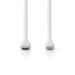 Nedis Lightning Cable - USB 2.0, Apple Lightning 8-Pin, USB-C Male, White - Box