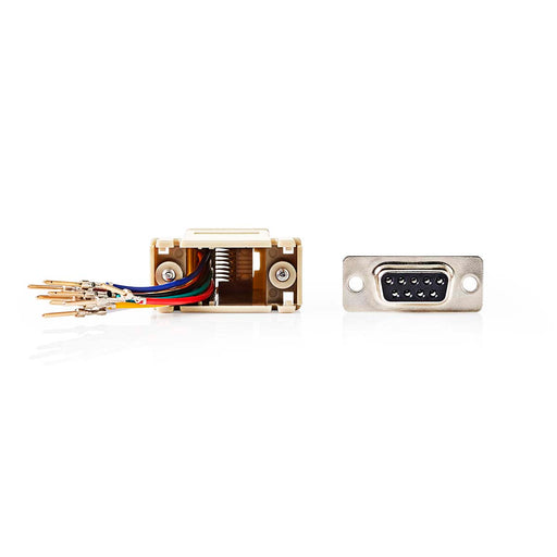 Nedis Serial Adapter - Adapter, D-SUB 9-Pin Male, RJ45 Female, Ivory - Box