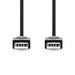 Nedis USB Cable - USB 2.0, USB-A Male, USB-A Male, Black - Box