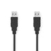 Nedis USB Cable - USB 2.0, USB-A Male, USB-A Male, Black - Box