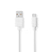 Nedis USB Cable - USB 2.0, USA Male, USB Micro-B Male, White - Box