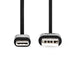 Nedis USB Cable - USB 2.0, USB-A Male, USB-C Male, Black - Box