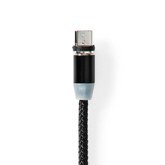 Nedis USB Cable - USB 2.0, USB-A Male, USB Micro-B Male / USB-C Male, Black - Box