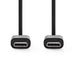 Nedis USB Cable - USB 2.0, USB-C Male, USB-C Male, Black - Box