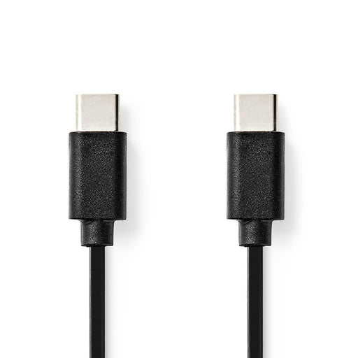 Nedis USB Cable - USB 2.0, USB-C Male, USB-C Male, Black - Box