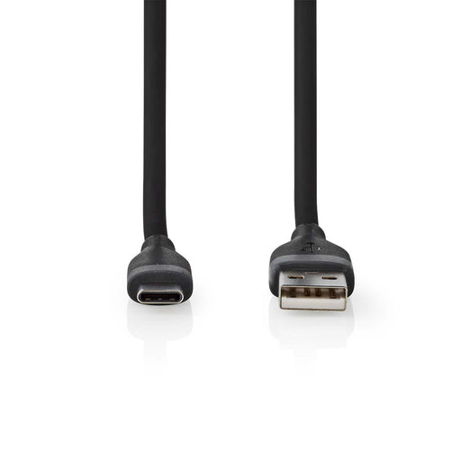 Nedis USB Cable - USB 2.0, USB-A Male, USB-C Male, Black - Box