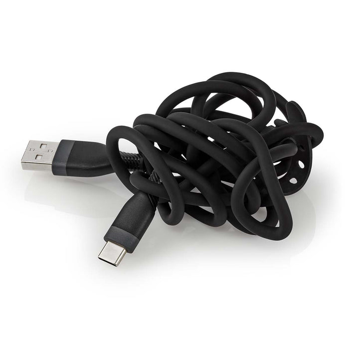 Nedis USB Cable - USB 2.0, USB-A Male, USB-C Male, Black - Box