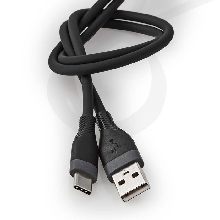 Nedis USB Cable - USB 2.0, USB-A Male, USB-C Male, Black - Box