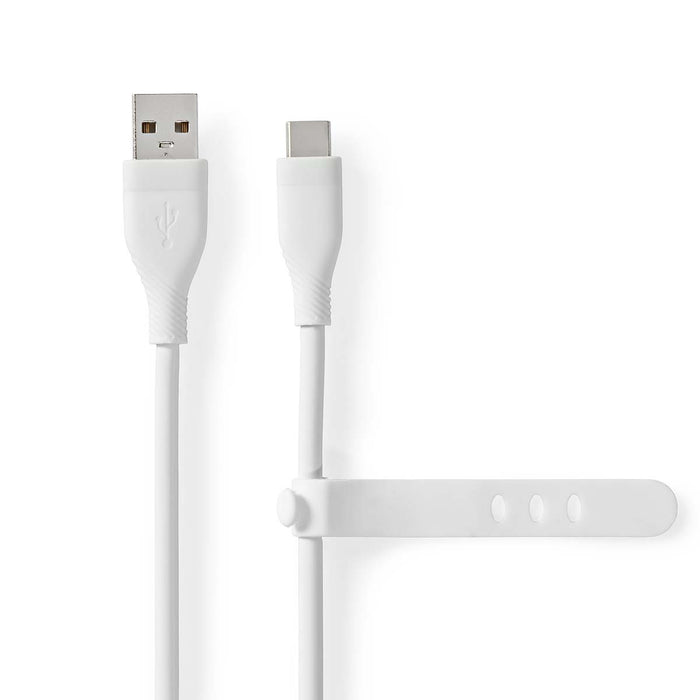 Nedis USB Cable - USB 2.0, USB-A Male, USB-C Male, White - Box