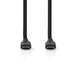 Nedis USB Cable - USB 2.0, USB-C Male, USB-C Male, Black - Box