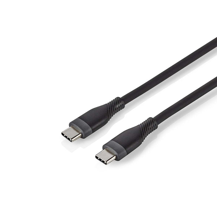 Nedis USB Cable - USB 2.0, USB-C Male, USB-C Male, Black - Box