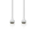 Nedis USB Cable - USB 2.0, USB-C Male, USB-C Male, White - Box