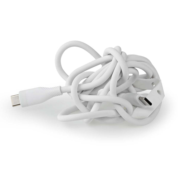 Nedis USB Cable - USB 2.0, USB-C Male, USB-C Male, White - Box