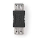 Nedis USB Adapter - USB 2.0, USB-A Female, USB-A Female, Black - Box