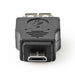 Nedis USB Adapter - USB 2.0, USB Micro-B Male, USB-A Female, Black - Blister