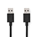 Nedis USB Cable - USB 3.2 Gen 1, USB-A Male, USB-A Male, Black - Box