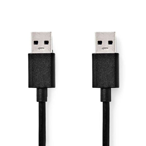 Nedis USB Cable - USB 3.2 Gen 1, USB-A Male, USB-A Male, Black - Box