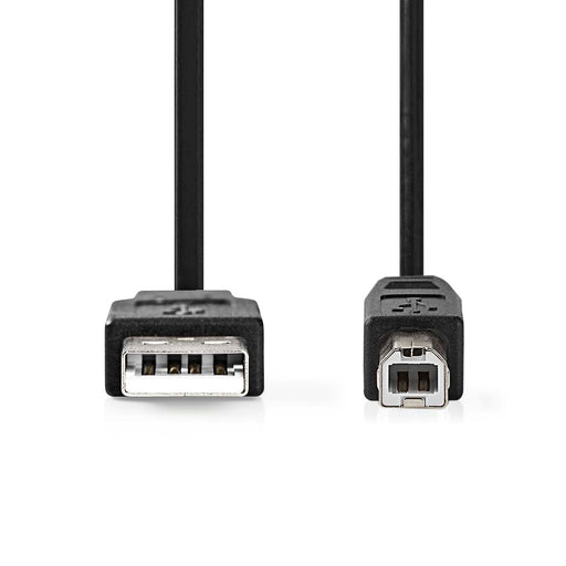 Nedis USB Cable - USB 3.2 Gen 1, USB-A Male, USB-B Male, Black - Box