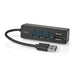 Nedis USB Hub - USB-A Male, 3x USB A Female, 5 port(s), 5 Gbps - SD & MicroSD