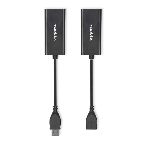 Nedis USB Extender - USB 2.0, 1x USB-A Male, 1x RJ45 Female, Black - Box