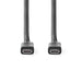 Nedis USB Cable - USB 3.2 Gen 2x2, USB-C Male, USB-C Male, Black - Box