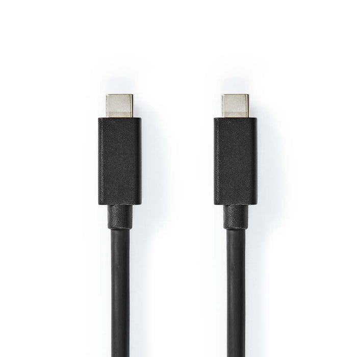 Nedis USB Cable - USB 3.2 Gen 2x2, USB-C Male, USB-C Male, Black - Box