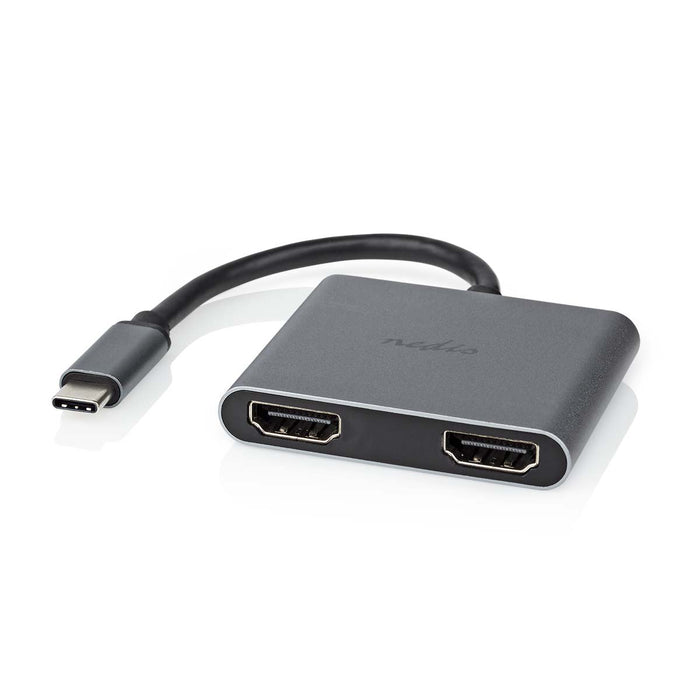 Nedis USB Adapter - USB 3.2 Gen 1, USB-C Male, 2x HDMI, Black - Box