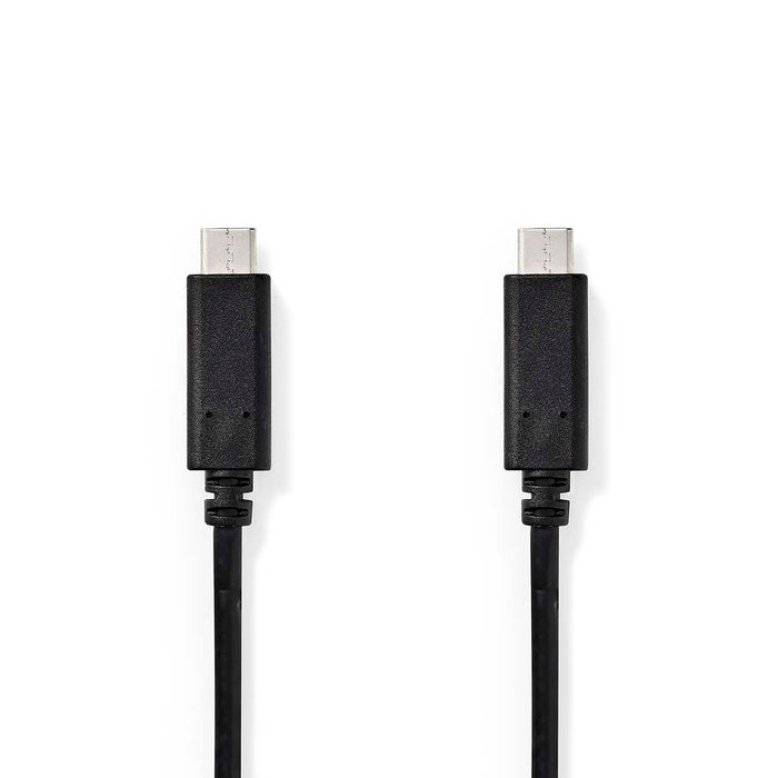 Nedis USB Cable - USB 3.2 Gen 1, USB-C Male, USB-C Male, Black - Box