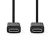 Nedis USB Cable - USB 3.2 Gen 2, USB-C Male, USB-C Male, Black - Blister